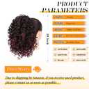 PEACOCO Curly Ponytail Extension Drawstring Ponytails for Black Women - 10 Inch Pony Tail Clip on Ponytail Synthetic Short Afro Hairpiece for Daily Use1B/bug