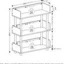 Furinno TURN-N-TUBE Display Shelf, 3-Tier Storage Shelves with Side Panels, Open Shelves Book Shelf with Rounded Corner Top Edges, for Organization and Storage, Living Room, Home Office, Flagstaff Oak, 3-Tier Display Rack