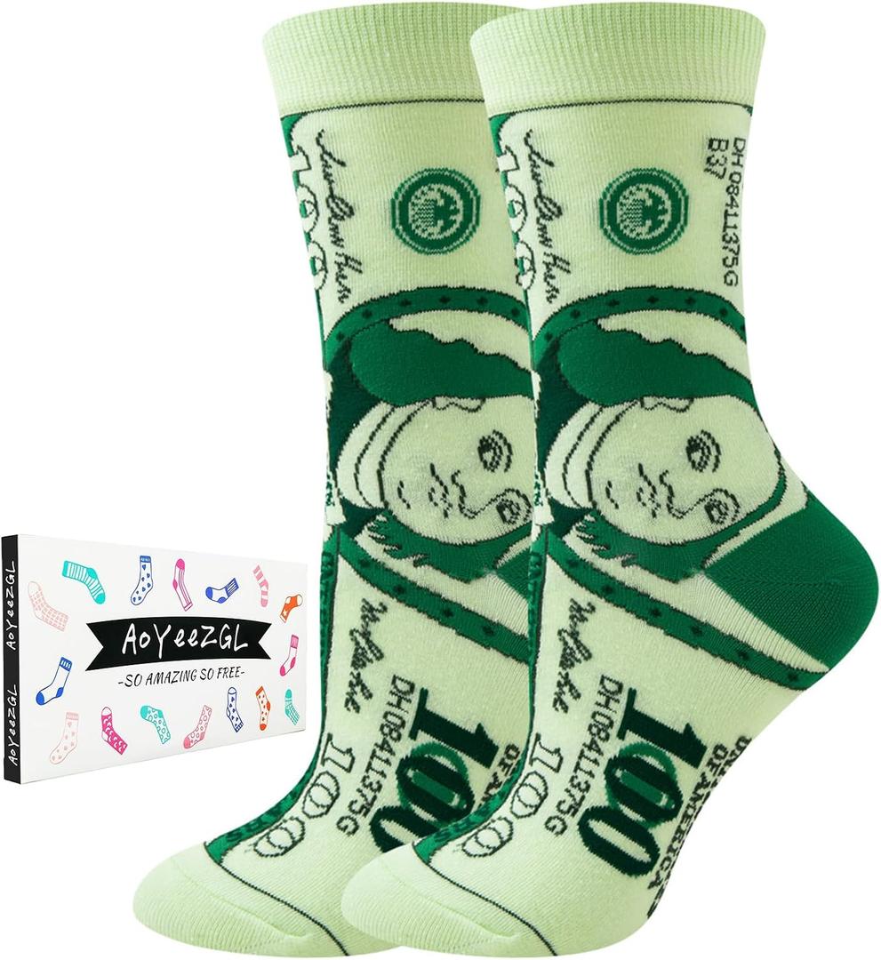 Women's Novelty Socks, Cotton Pattern Designs, US Size 6-12 | 90% cotton and 10% spandex,US szes 6-12, Colorful Cartoon Patterns for Everyday Wear, Light Exercise and Holiday Surprises