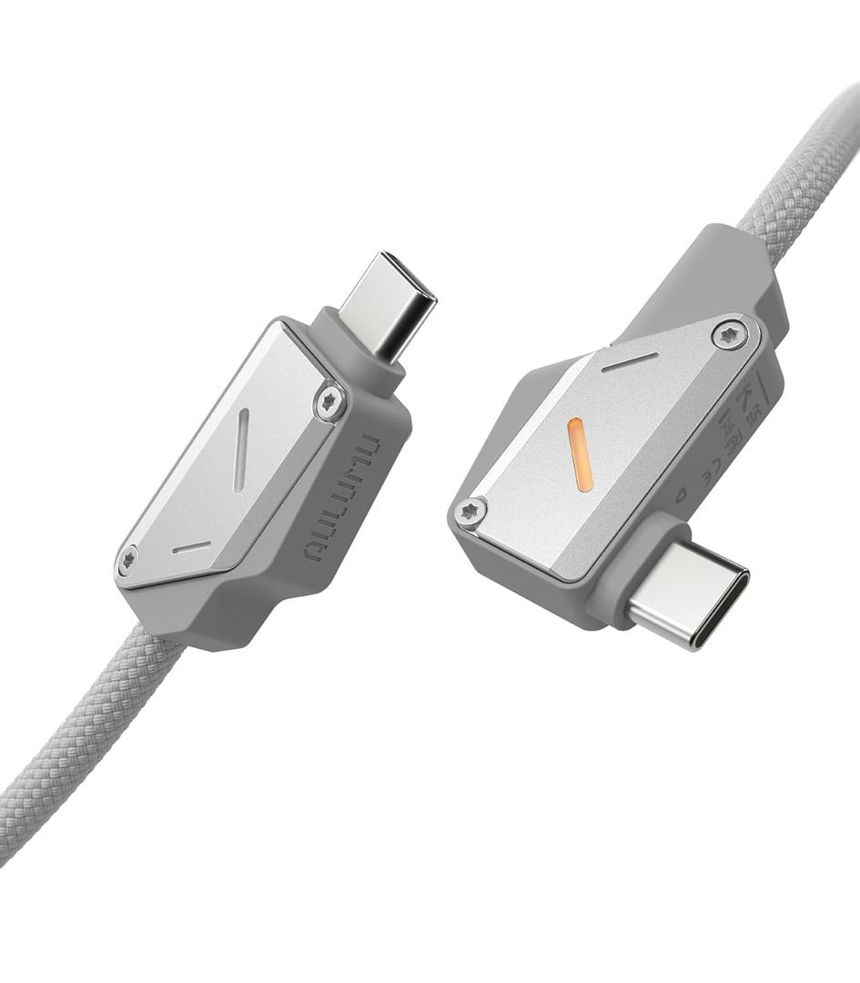 Aulumu M07 240W USB-C to USB-C Cable | USB 3.1 Gen2 10Gbps | 4K@60Hz Video Output Fast Charging | Compatible with iPhone 17/16/15 Pro Max, NVMe SSD, Galaxy S25/S24/S23 Ultra, MacBook Pro - Gray 3.9FT