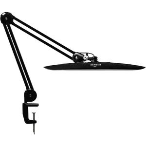 24W LED Desk Lamp with Clamp, 5 Dimming Modes, 5 Color temperatures up to 6000K, 2200 Lumens High Brightness Working Lamp with 182 Pcs LED(Black, CCT)