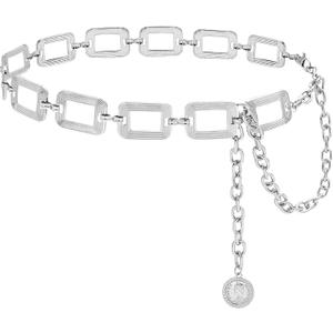 Women's Chain Belt Metal Waist Belt Chunky Belly Link Belt (L: 53.1 in/135 cm) Women's Chain Belt Metal Waist Belt Chunky Belly Link Belt (L: 53.1 in/135 cm)