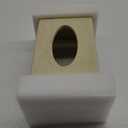 Natural Travertine Textures Tissue Box Cover Rectangular (Only Suitable for Standard Sized Tissue Box) for Decor,Resin Tissue Box for Bathroom Countertop,Bedside,OfficeMade of Resin, Height of 4 in (Yellow Stone L)