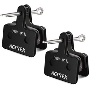 AGPTEK Bike Brake Pads, High-Performance Brake Pads, Disc Brake Pads & Spring (Semi-Metallic&Resin) for Mountain Bike Disc Brakes,Bike Pads Compatible with TRP Tektro Shimano Deore Br