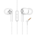 in Ear Wired Earbud with Microphone - Wired Headphones with Microphone, 3.5mm Corded Earphones with in Line Volume Controller, White