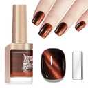 Magnetic Nail Polish Non Gel: Quick Dry Cat Eye Nail Polish Red Nail Lacquer Long Lasting Fingernails Fast Dry for Women Girls DIY Home