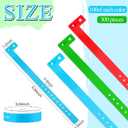 Henoyso 300 Pcs Mixed Color Plastic Wristbands for Events Vinyl Wristband Plastic Bracelet for Events Arm Band Identification for Concerts Carnivals