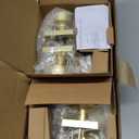 EHOMEWARE 4 Pack Brushed Gold Door Knobs, Interior Door Lock for Bedroom/Bathroom, Privacy Door Knob Without Key, Heavy Duty Brass Door Handle, Universal for Left and Right Handed Doors