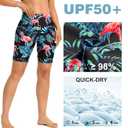 Blouty Women's 5''/7''/9'' Swim Shorts UPF 50+ High Waisted Board Shorts with Pockets Liner Quick Dry Swimsuit Bottoms (Navy, X-Large)