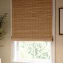 LazBlinds Blackout Bamboo Roller Shades, 20" x 48", Squirrel