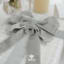 MEEDEE Silver Velvet Ribbon 1.5 Inch Single Face Nylon Velvet Ribbon 10 Yards Spool Grey Ribbons for Christmas Tree, Gift Wrappig, Rustic Wreath, Velvet Bow, Hair Bows, Crafts Supply, Home Decor