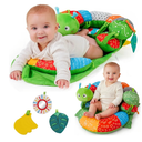 2-in-1 Tummy Time Mat & Baby Lounger Pillow - Seat Support for Baby Play Mat for Babies 0-6 Months, Infant Lounger Activity Center with Newborn Toys, Floor Pillows Sit Me Up, Infant Toys Floor Lounger