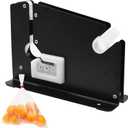 Heavy Duty Poly Bag Sealer Tape Machine with 2 Tape Roll- Steel Bag Sealing Tape Dispenser for Fruits, Greens & Ground Meat Packaging with Integrated Trimmer Blade