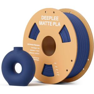 Matte PLA Filament 1.75mm, 3D Printer Filament Dimensional Accuracy +/- 0.02mm, No Clogging, Higher Toughness, Cardboard Spool 3D Filament, 1kg Navy Blue