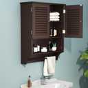 ChooChoo Bathroom Wall Cabinet with Towel Bar and Ample Storage, 8.9"D x 23.6"W x 29.3"H