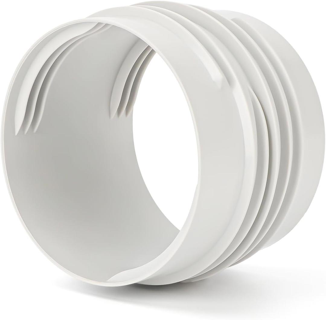 Portable AC Hose Coupler with 5.1"/5.9" Diameter Exhaust Vent Connector for Clockwise & Counter Clockwise Threads Air Conditioner Hose Coupler Coupling Extension (5.1"/5.9)