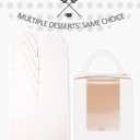 qiqee 100Packs Cupcake Boxes Individual Cupcake Holders Disposable White Single Cupcake Boxes with Window 3.7 * 3.7 * 4.5inch Cupcake Containers