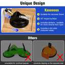 2 x Floor Gap Fixer Tool for Laminate/Vinyl/Engineered Wood Flooring, Heavy Duty Suction Cup with Aluminum Alloy Handle, Floor Gap Repair Tool with 5pcs Reusable Sticky Pads for Uneven Surfaces