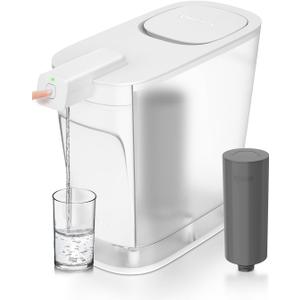PHILIPS 20 Cup Water Filter Pitcher with Pro Filter - ADD5913, Rechargeable Water Dispenser, Water Purifier Filter for Fridge Door, 1 Pro Filter for 6 Months/180 Gallons, Reduces Lead & 57 impurities