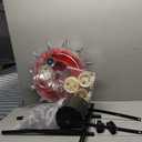 Adjustable Holes Row Planter, with Interchangeable 6 Seed Plates and Row Marker, for Yard Work Durable,9 Mouths (20Inch)