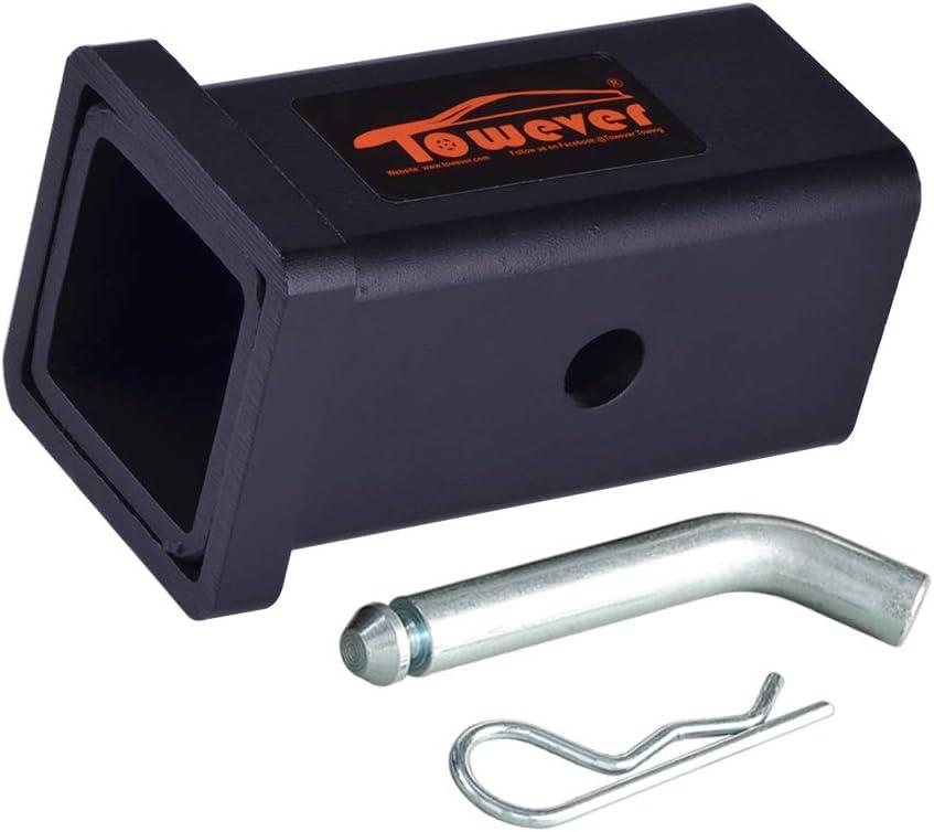 84028P Towever Trailer Hitch Adapter for Class V Duty Hitch Reducer 2.5 to 2 inches Sleeve with Pin and Clip