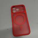 TOCOL for Phone 17 Pro Case, Full Camera Protection, Built-in Magnetic Ring, Compatible with Magsafe Charger, Drop Protection, Translucent Matte Phone Case for Phone 17 Pro 6.3 inch (Red)