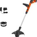 Black+Decker 40V MAX 13 Inch String Trimmer and Lawn Edger with Battery and Charger, Cordless Weed Eater with Charge Indicator, High Torque PowerDrive Technology (LST140C)