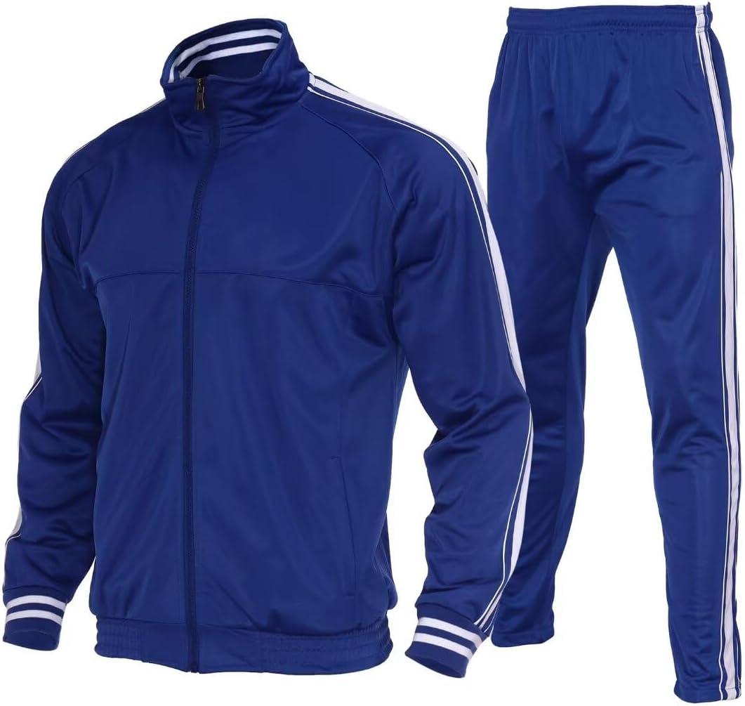 Zusmen Tracksuit Mens, Track Jackets and Pants 2 Piece Outfit