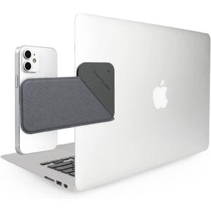 MOFT Magnetic Laptop iPhone Mount, Continuity Camera Mount, Foldaway Portable Laptop Top & Side Holder for Dual-Screen Setup - Gray
