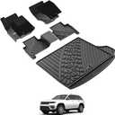 3W Floor Mats & Cargo Liner Fit 2022-2025 2026 Jeep Grand Cherokee(Non L or WK) Carpets for 1st Rows Black Mats Custom Fit for Grand Cherokee, 6PCS