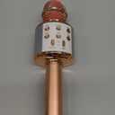 BlueFire 4 in 1 Karaoke Wireless Microphone with LED Lights, Portable Microphone for Kids, Great Gifts Toys for Kids, Girls, Boys and Adults (Pink)