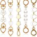 Remuuly 5 Pcs Purse Strap Extender Golden Bag Extender Chain Metal Bag Replacement Handbag Chain Purse Making Supplies(Elegant)