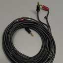 Monoprice Premium Braided Speaker Wire 14AWG - With Gold Plated Banana Plug Connectors - Affinity Series, 1 Pack, 15 Feet Black