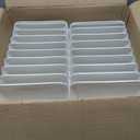 Irenare 20 Pcs 10 Inch Rectangular Salad Plates White Rectangular Porcelain Dessert Plates Appetizer Serving Tray Porcelain Platters for Fruit Sushi Dinner Parties, Microwave, Oven Safe