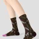 Women's Cotton Crew Socks, Cute Colorful Socks for Women, Soft Comfortable Casual Mid Calf Socks, Designer Pattern Gift Socks