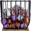 BYTEAIDREX Extra-Large Coffee Pod Holder,K Cup Holders for Counter Small Space,K Cup Storage,Coffee Pod Basket,Coffee Station Organizer, Bar Accessories.