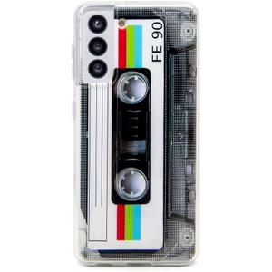 FAteam Case for Galaxy S21 5G Shockproof Scratchproof with TPU Soft Bumper Retro Cassette Tape Case Compatible with Samsung Galaxy S21 5G