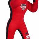 Sports Brazilian JIU Jitsu Grappling Submission Throwing Dummy Punching Heavy Bag Kick Boxing Dummies UNFILLED (6ft, Red-3)