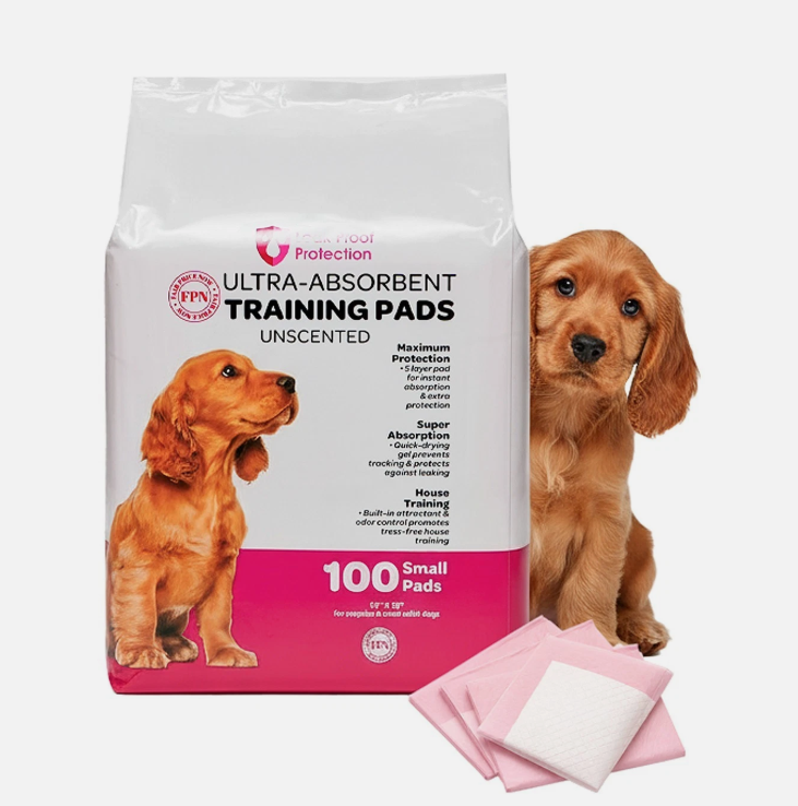 Pink Puppy Pee Pads for Dogs 13X18 Inches, Pack of 100  Smal Pads |Ultra Absorbent | Heavy Duty Dog Pads | Pet Toilet Training Pads, Lavender Scented
