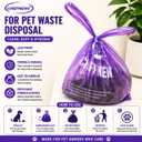 Baby Disposable Diaper Sacks (600 ct.) Fresh Baby Powder Scented, Easy-Tie Diaper Sacks Disposal Bulk Diaper Sacks Dog Poop Bags Cat Litter Waste Bags Sanitary Pads Disposal Bags (600 Bags, Purple)