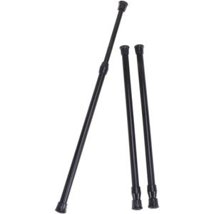 PRETYZOOM 3pcs Black Telescopic Curtain Rod for Doorway Shower Wall Tension Rod for Easy Installation