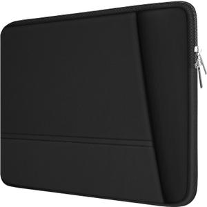 TEDNETGO Laptop Sleeve 15.6 inch, Upgrade Sturdy Portable Monitor Computer Laptop Case, Carrying Sleeve Bag Briefcase Bag 15.6'' with Pockets for MacBook PC Mac HP Lenovo Dell Asus Xbox Switch, Black