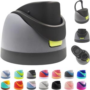Replacement Cap for Owala Freesip,One Button Water Bottle Top Lid Compatible with Owala Cup 16oz 24oz 32oz 40oz, BPA-Free Replacement Lid Accessory for Owala Free Sip (Black-Green)