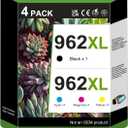 GoToners 962XL Ink Cartridges for HP Printers Replacement for HP 962XL Ink Cartridge Combo Pack HP962 Work for HP Officejet Pro 9010 Ink Cartridges 9015 9018 9020 9022 9025 Printers (Black & CMY)