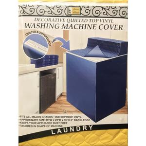 Better Home Zippered Vinyl Washing Machine or Dryer Cover Waterproof Dust Free Appliance Protection (Yellow Beige)
