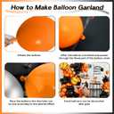 Basketball Balloon Arch Kit - 111pcs Orange, Black, Silver Garland With Explosion Star Balloons for Boys Birthday, Baby Shower, Sports Theme Decorations