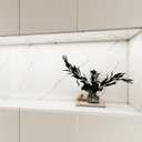 White Glossy Marble Contact Paper 23.6"X472.4" Peel and Stick Wallpaper