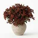 4Pcs 42" Brown Artificial Berry Stems, Realistic Faux Berry Branches & Floral Stems, Dusty Plum Burgundy Fake Stems for Vase Home Decoration, Dark Brown