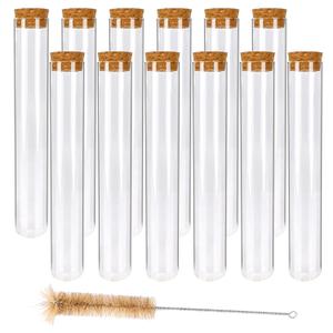 DEPEPE 30 pcs 80ml Test Tubes, 25x200mm Glass Test Tubes with Cork for Plants, Bath Salts, Party Decoration