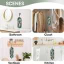 Tropical Palm Leaves Grocery Bag Holder, Large Capacity 20.5"x8.7" Reusable Storage Dispenser, Boho Style Kitchen Bathroom Organizer with Botanical Leaf Pattern